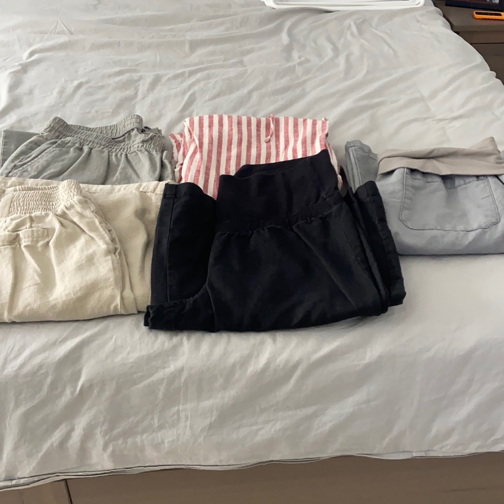 Lot of wide legged old navy linen pants